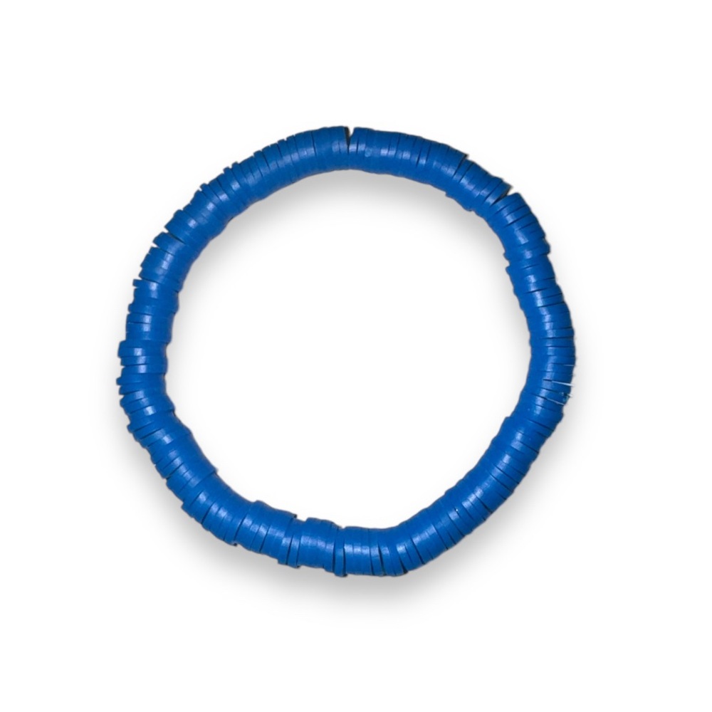 Handcrafted Blue Clay Beaded Bracelet